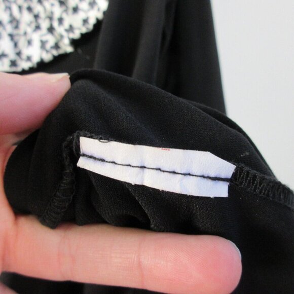 Joseph Ribkoff Off the Shoulder Blouse Women 8 Black Floral Embellish Luxury 206 - Picture 4 of 11